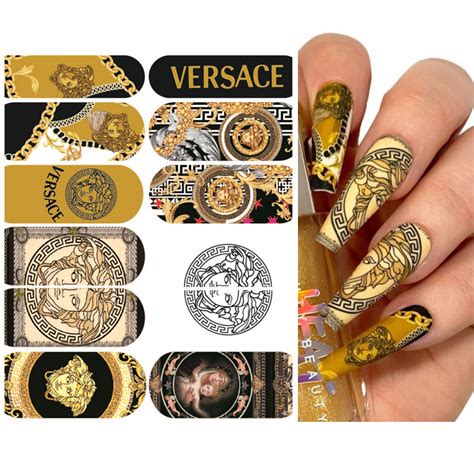 Versace nail stickers